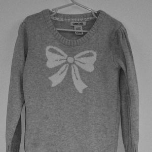 GREY COTTON SWEATER BY CHEROKEE, SIZE 6-6X, USED